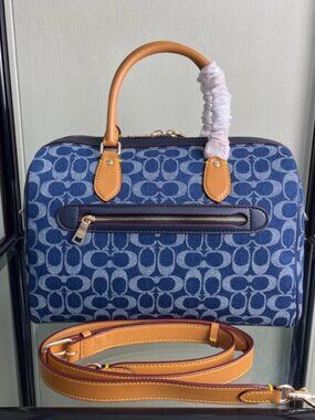Coach Rowan Large Satchel Bag In Signature Denim Canvas CY699 NWT original Pack